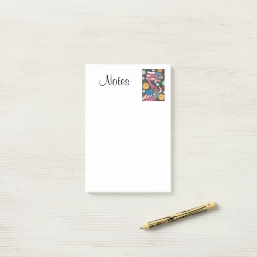 4. JULI PINK FLAMINGO 3M Post-it® Notes Post-it Klebezettel (Auf Schreibtisch)