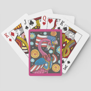 4. JULI PINK FLAMINGO BICYCLE PLAYING CARDS SPIELKARTEN