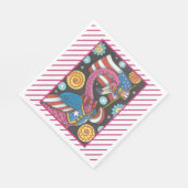 4. JULI PINK FLAMINGO, PATRIOTISCHE PAPIERNAPKINE SERVIETTE (Ecke)