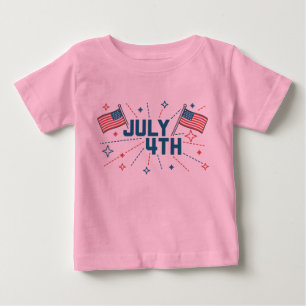 4. Juli Pink Kleinkind T Shirt