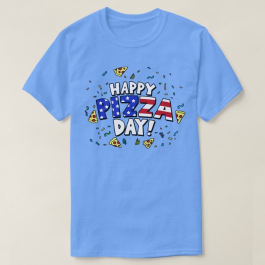 4. Juli Pizza Feier Patriotic American F T-Shirt (Design vorne)
