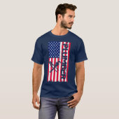 4. Juli Plumber USA Flag Patriotic T-Shirt (Vorne ganz)