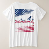 4. Juli Plus Größe Große Größe T-Shirt (Design Rückseite)