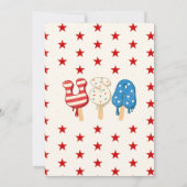 4. Juli Pool und Eiscreme-Party Einladung (Rückseite)