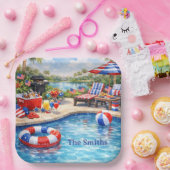 4. Juli-Poolparty in Florida Pappteller (Party)