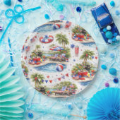 4. Juli-Poolparty in Florida Pappteller (Party)