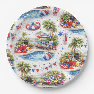 4. Juli-Poolparty in Florida Pappteller