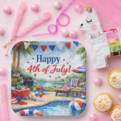4. Juli-Poolparty in Florida Pappteller (Party)