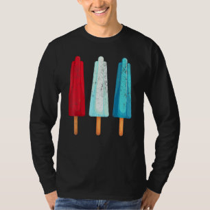 4. Juli Popsicle Red White Blue American USA I T-Shirt