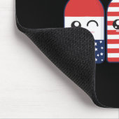 4. Juli Popsicle Usa Flag Patriotic Summer Boy Mousepad (Ecke)