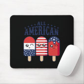 4. Juli Popsicle Usa Flag Patriotic Summer Boy Mousepad (Mit Mouse)