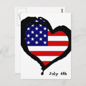 4. Juli Postkarte (Vorne/Hinten)