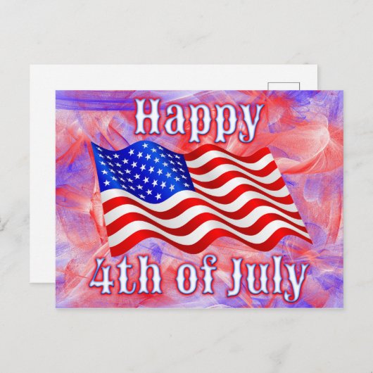 4. Juli Postkarte (Vorne/Hinten)