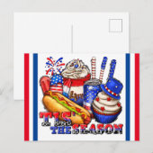 4. Juli  Postkarte (Vorne/Hinten)