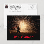 4. Juli!!! Postkarte (Vorne/Hinten)