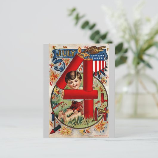 4. Juli Postkarte (Stehend Vorderseite)