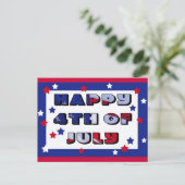 4. Juli Postkarte (Stehend Vorderseite)
