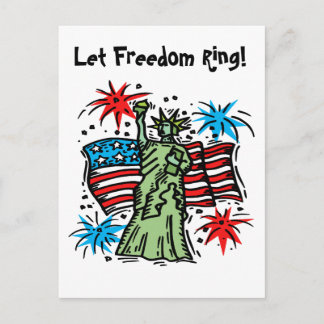 4. Juli Postkarte: Lady Liberty Postkarte