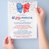 4. Juli-Potluck-Einladung Flyer (Hand)