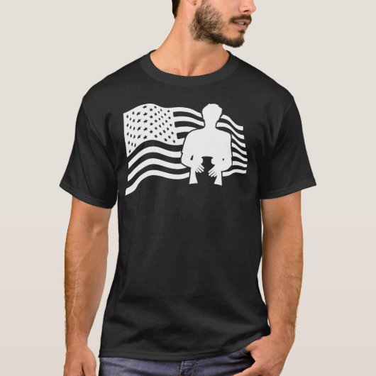 4. Juli Pottery US Flag Juli T-Shirt (Vorderseite)
