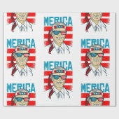 4. Juli Präsident biden merica Geschenkpapier (Flach)