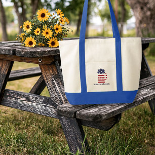 4. Juli Prost Amerikanische Flagge Bierkrug Benutz Tragetasche