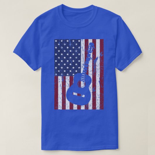 4. Juli Proud American Flag - Country Music Gu T-Shirt (Design vorne)