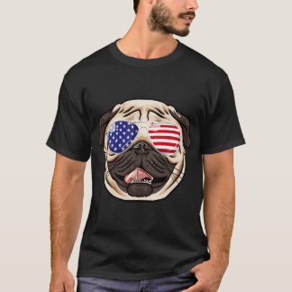 4. Juli Pug Patriotischer Merica Hund 4. Juli G T-Shirt