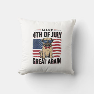 4. Juli Pug Patriotisches Vintage-Shirt-Design_1 Kissen