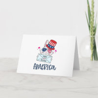 4. Juli Rabbit mit US-Flagge Sun Brillen