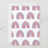 4. Juli Rainbow Birthday Einladung (Rückseite)