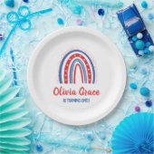4. Juli Rainbow Birthday Pappteller (Party)