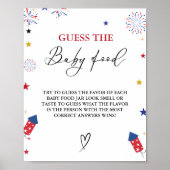 4. Juli Raten Sie das Baby Food Baby Shower Game Poster (Vorne)