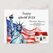 4. Juli Real Anwesen Promotional Feiertagspostkarte (Vorderseite)