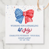 4. Juli Real Anwesen Sommer Pop mit Geschenktafeln Geschenkanhänger (Rückseite)