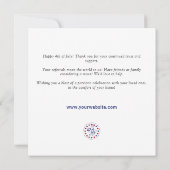 4. Juli Reales Anwesen Referendum Marketing Hausha Mitteilungskarte (Rückseite)