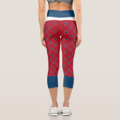 4. Juli Red and Blue Star High Waisted Capris (Rückseite)