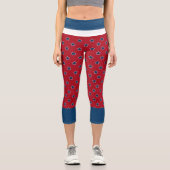 4. Juli Red and Blue Star High Waisted Capris (Vorderseite)