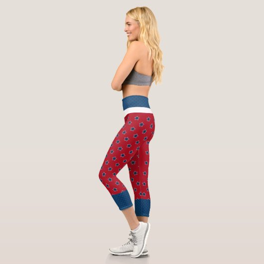 4. Juli Red and Blue Star High Waisted Capris (Links)