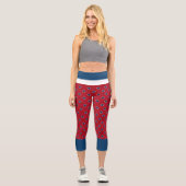4. Juli Red and Blue Star High Waisted Capris (Vorderseite)