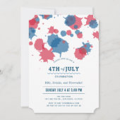 4. Juli Red & Blue Spritzers Party Einladung (Vorderseite)