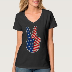 4. Juli Red Blue White Color Independence Day Gra T-Shirt