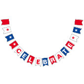 4. Juli Red White and Blue Celebrate Party Wimpelkette (Alle)