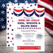 4. Juli Red White and Blue GRILLEN Einladung
