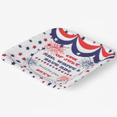 4. Juli Red White and Blue GRILLEN Pappteller (Gewinkelt)