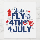 4. Juli Red White Blue Celebration American Weinetikett (Einzelnes Label)