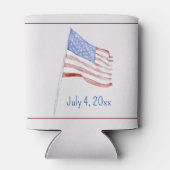 4. Juli Red White Blue Flag Dosenkühler (Rückseite)