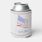 4. Juli Red White Blue Flag Dosenkühler (Kanne Rückseite)