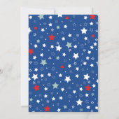 4. Juli Red White Blue Geburtstag Einladung (Rückseite)