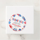 4. Juli Red White Blue Geburtstag Vielen Dank Geschenkanhänger (Beispiel)